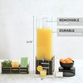 Empire 3 Gallon Black Square Beverage Dispenser with Ice Chamber